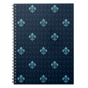 Fleur De Lis Mönstra Anteckningsbok