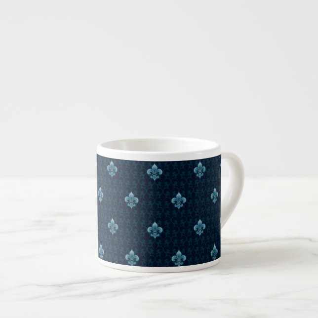 Fleur De Lis Mönstra Espressomugg (Framsida höger)