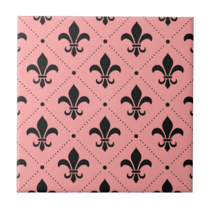Fleur De Lis Mönstra Kakelplatta