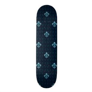 Fleur De Lis Mönstra Skateboard Bräda 20,5 Cm