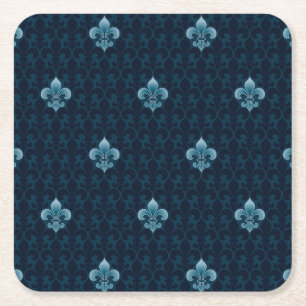 Fleur De Lis Mönstra Underlägg Papper Kvadrat