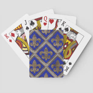 Fleur-de-lis-mosaikplattan mönster casinokort