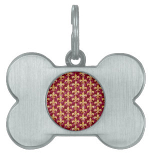Fleur de lis namnbricka husdjur