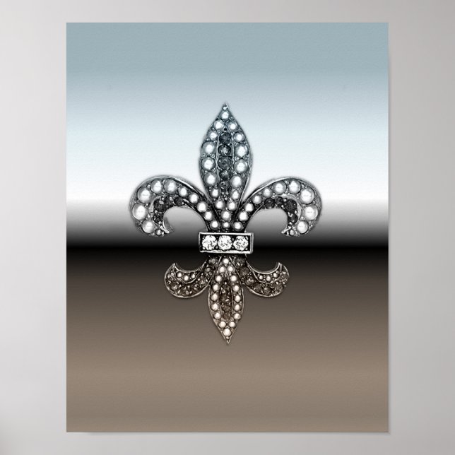 Fleur De Lis New Orleans Poster Juel Gnistra (Framsidan)
