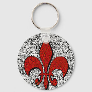 fleur de lis nyckelring