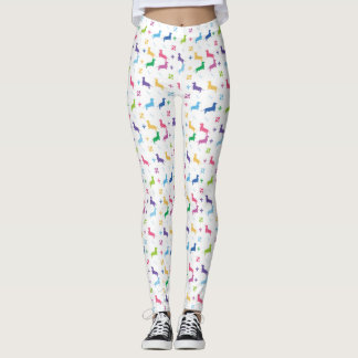 Fleur De Lis och taxar Leggings