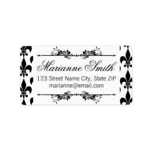 "Fleur-de-lis" Ornate Labels Adressetikett