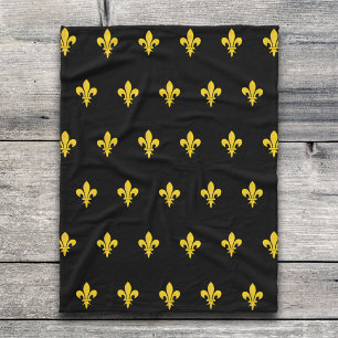 Fleur de Lis på Black Blanket Fleecefilt
