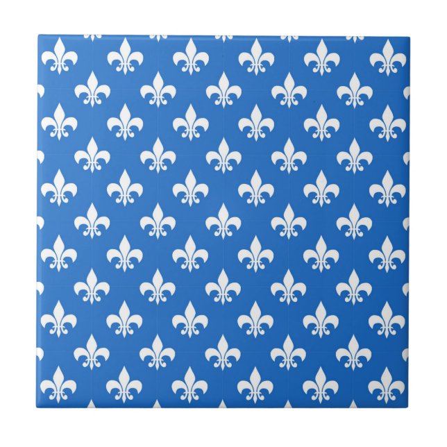 Fleur-de-lis på blått kakelplatta (Framsidan)