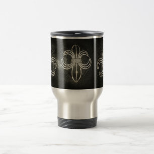 Fleur de lis på lädermuggen resemugg