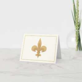 Fleur-de-Lis på ljus kräm- färg noterar kortet Kort