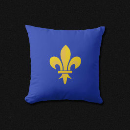 Fleur de Lis på Royal Blue Pillow Kudde
