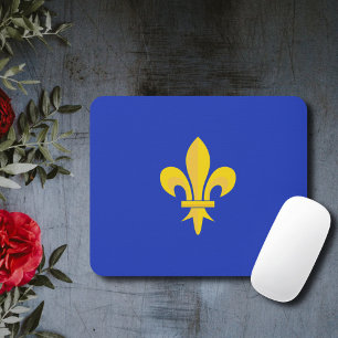 Fleur de Lis på Royalet Blue Mouse Pad Musmatta