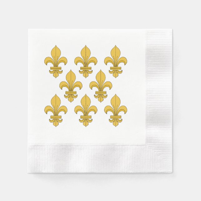 Fleur-de-lis Pappersservett (Framsidan)