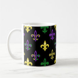 Fleur de Lis Pärlor - Black Coffee Mugg