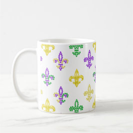 Fleur de Lis Pärlor - White Coffee Mugg