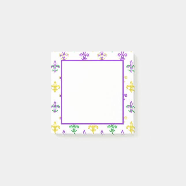 Fleur de Lis Pärlor - White Notes Post-it Block (Framsida)