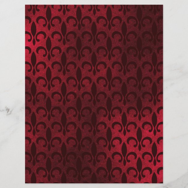 Fleur de Lis Patterned Scrapbook Ephemera (Framsida)