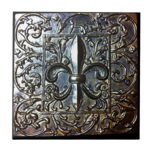 FLEUR DE LIS PLANLÄGGA KAKELPLATTA