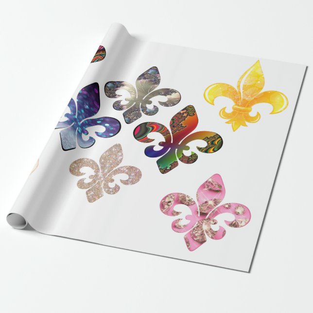 Fleur De Lis Presentpapper (Utrullad)