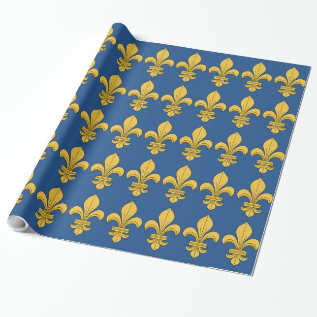 Fleur-de-lis Presentpapper (Utrullad)