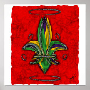 Fleur de Lis Print Poster