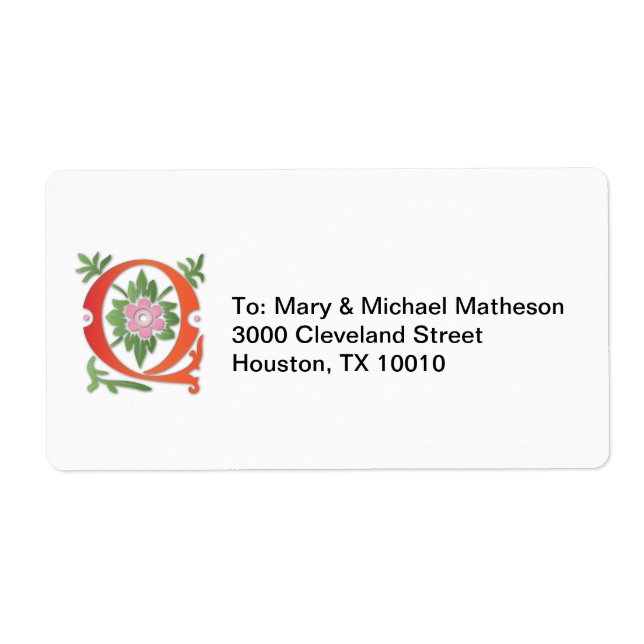 Fleur-de-lis Q Monogram Fraktsedel (Framsidan)