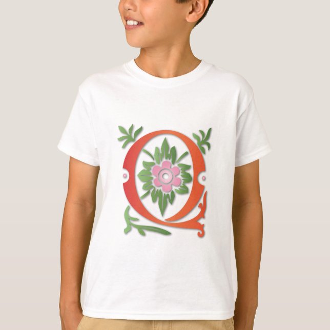 Fleur-de-lis Q Monogram Tee Shirt (Framsida)