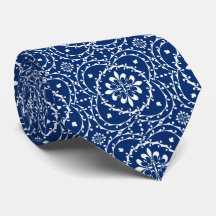 Fleur-de-lis Quatrefoil Neck Tie