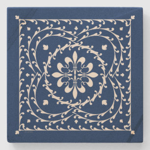 Fleur-de-lis Quatrefoil Stone Underlägg