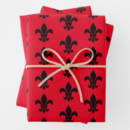 Fleur De Lis Red Wrapping Pappra Lakan