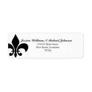 Fleur de Lis Returadress Etikett