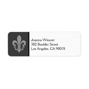 Fleur de Lis Returadress Etikett