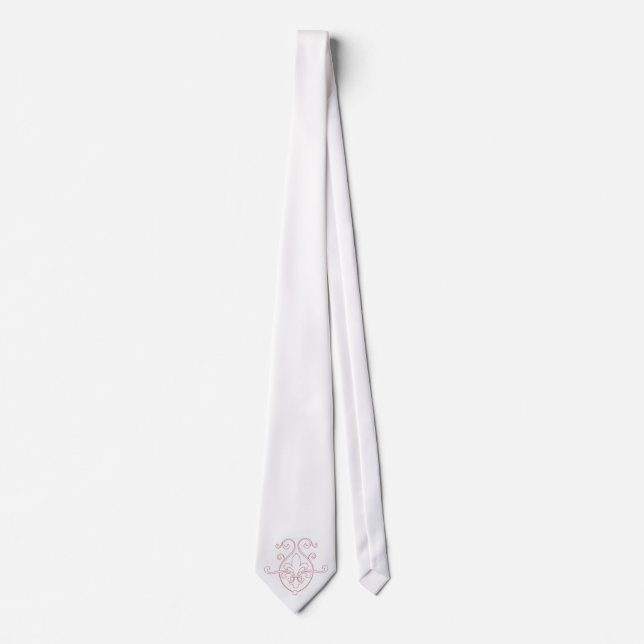 Fleur De Lis Röd skisserar Slips (Framsida)