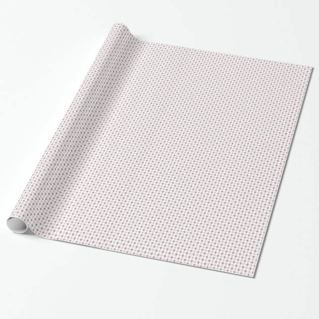 Fleur de Lis Rosa grått Presentpapper (Utrullad)