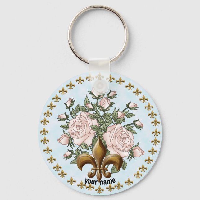 Fleur De Lis Rosor nyckelring (Framsida)