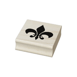 Fleur De Lis Rubber Craft Frimärke Stämpel