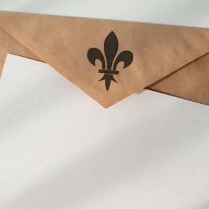 Fleur de Lis Rubber Frimärke Stämpel