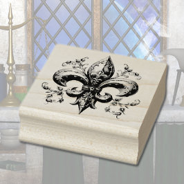 Fleur de Lis Rubber Frimärke Stämpel
