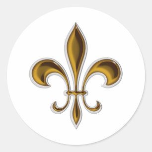 Fleur De Lis Runt Klistermärke