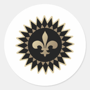 Fleur De Lis Runt Klistermärke