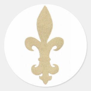 Fleur De Lis Runt Klistermärke