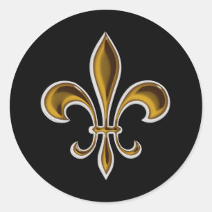 Fleur De Lis Runt Klistermärke