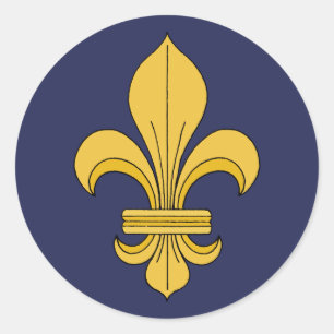 Fleur-de-lis Runt Klistermärke