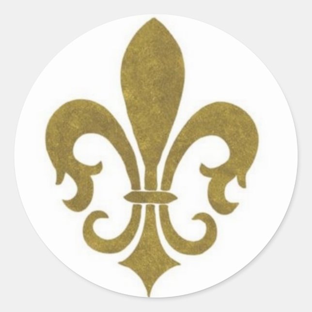 FLEUR DE LIS RUNT KLISTERMÄRKE (Framsida)