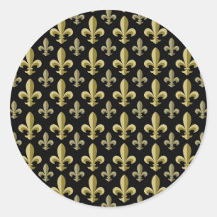 Fleur-de-lis Runt Klistermärke