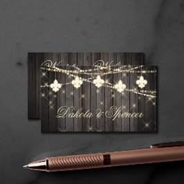 Fleur de Lis Rustic Ljus | Boho Bröllop webbplats Tilläggskort