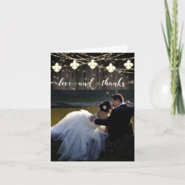 Fleur de Lis Rustic Ljus | Photo Kärlek och Tack Kort