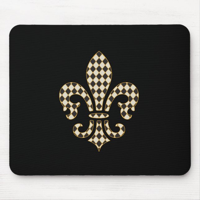 Fleur de Lis Rutig mönster Musmatta (Framsidan)