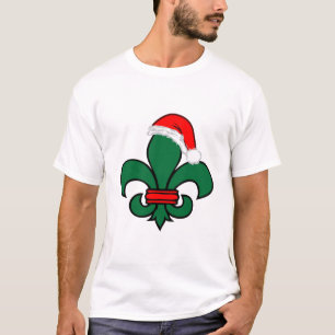 Fleur de Lis Santa T Shirt